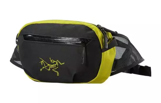 Arcteryx Сумка-пояс ARRO 2,5 л на одно плечо, нейлоновая, черная, желтая, унисекс