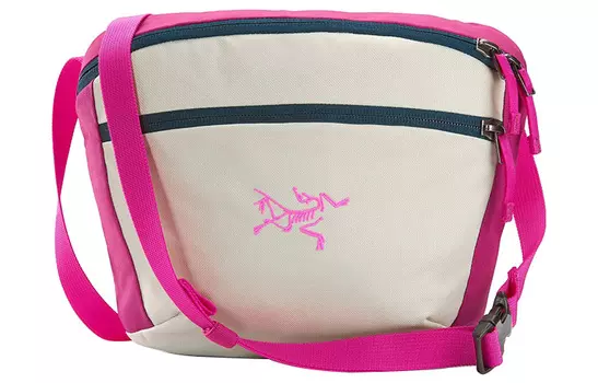 Arcteryx Сумка-слинг Mantis 2, сумка через плечо, сумка-слинг, поясная сумка, походная сумка из нейлоновой ткани, серо-розово-красного цвета, унисекс
