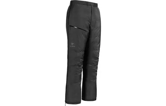 Arcteryx Утепленные брюки Alpha Pant Down унисекс черного цвета