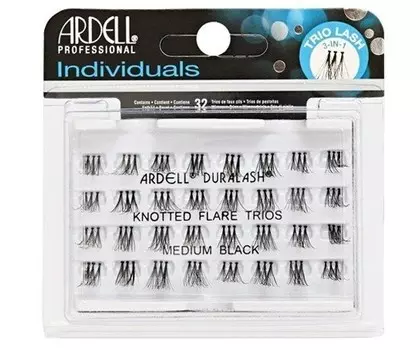 Ardell Набор тройных пучков ресниц черный - Individual Trios Medium 32 шт