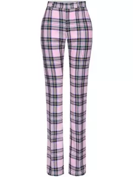 AREA брюки в клетку, розовый