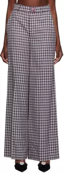 AREA Фиолетовые брюки в клетку