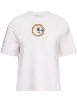 AREA футболка с кристаллами, белый