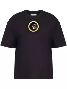 AREA футболка с кристаллами, черный