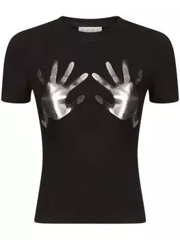 AREA футболка с принтом, черный