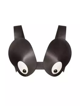 AREA кожаный топ Eyes, черный