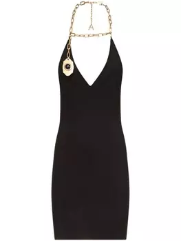 AREA платье мини с вырезом халтер, черный