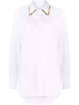 AREA рубашка с кристаллами, белый