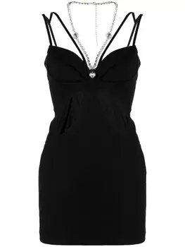 AREA юбка мини Butterfly с вырезами, черный