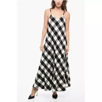 АРХИВНОЕ ПЛАТЬЕ W'S CHECK ДЛИННОЕ Woolrich, черно-белое