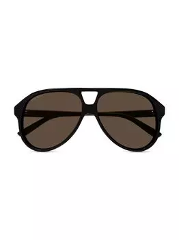 Архив Подробности Солнцезащитные очки Web Pilot 59MM из ацетата Gucci, черный