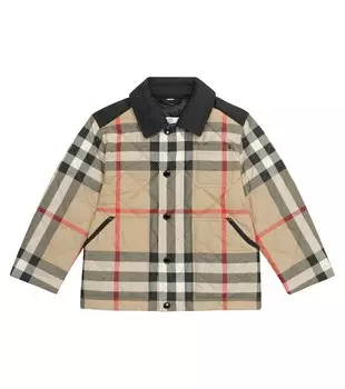 Архив Стеганая куртка в клетку Burberry, бежевый