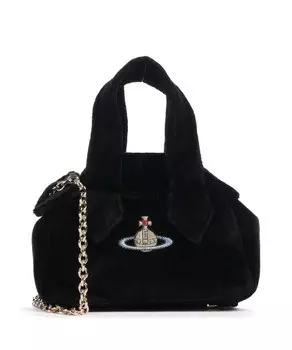 Архивная бархатная мини-сумка на ремне из бархатной ткани Vivienne Westwood, черный