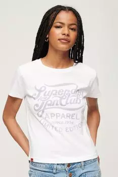 Архивная футболка с графикой и надписью Superdry, белый