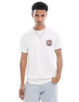 Архивная футболка с логотипом на груди, свободного кроя, бежевого цвета Lee