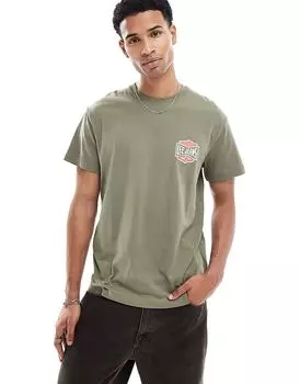 Архивная футболка свободного кроя с логотипом на груди в средне-зеленом цвете Lee