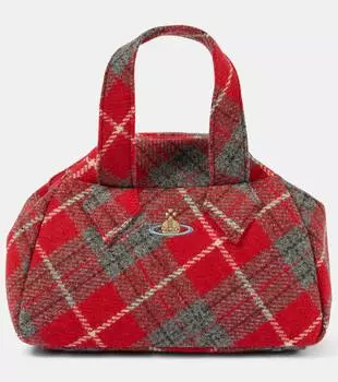 Архивная сумка-тоут среднего размера из холста Vivienne Westwood, цвет aw24-red