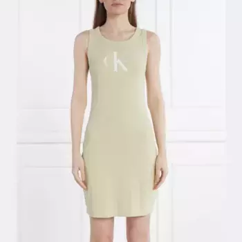 Архивное платье Calvin Klein, зеленый