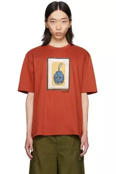 Архивный принт классическая футболка Lanvin, красный