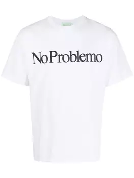 Aries футболка с принтом No Problemo, белый