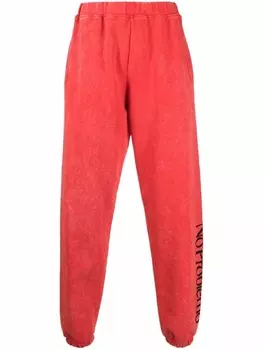 Aries спортивные брюки из джерси с логотипом, красный