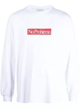 Aries толстовка Problemo Supremo с длинными рукавами, белый