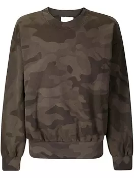 Aries толстовка с камуфляжным принтом и эффектом потертости, коричневый