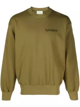 Aries толстовка с надписью, зеленый