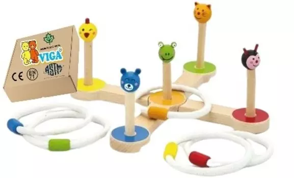 Аркадная игра БРОСОК В мишень, моторные игрушки для детского сада ДЕРЕВЯННАЯ Вига PakaNiemowlaka