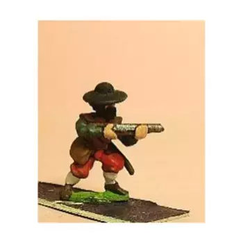 Аркебузир с короткой стрельбой из аркебузы, Late Medieval-Early Renaissance - Archers, Arquebusiers & Musketeers (15mm)