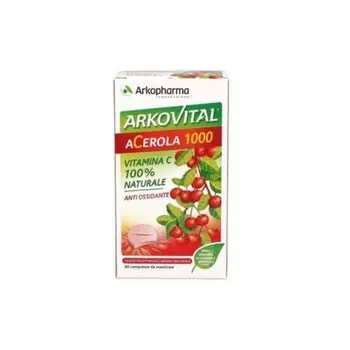 Arkopharma Arkovital Acerola 1000 Натуральный витамин C 60 капсул Arkofarm Srl