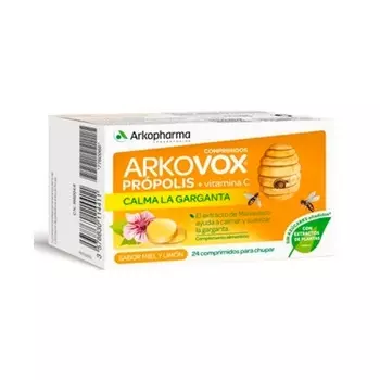 Arkovox Propolis Vitamin C 24 таблетки со вкусом меда и лимона Arkopharma