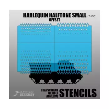 Арлекин Полутона Малый - Офсет, Death Mask Stencils (Death Ray Designs)