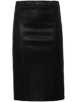 Arma кожаная юбка миди, черный