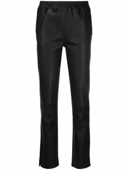 Arma кожаные брюки с кулиской, черный