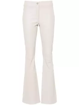 Arma кожаные брюки с завышенной талией, нейтральный цвет