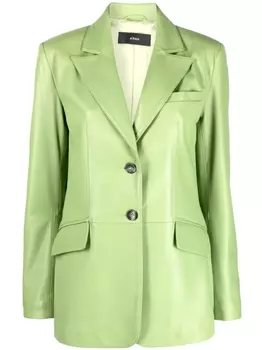 Arma однобортный кожаный блейзер, зеленый