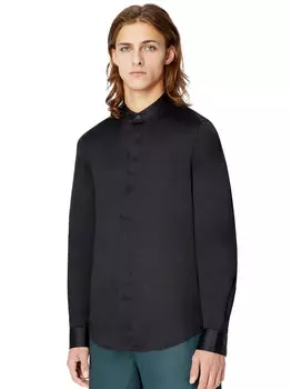 ARMANI Exchange Атласная рубашка, черный