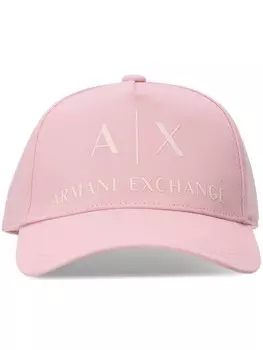 Armani Exchange бейсболка с логотипом, розовый
