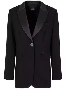 Armani Exchange блейзер на пуговицах, черный