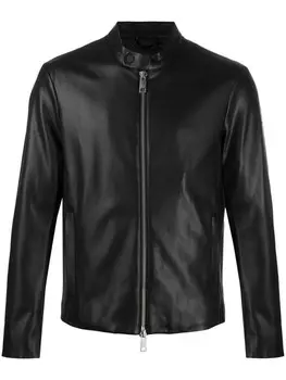 Armani Exchange бомбер из искусственной кожи, черный