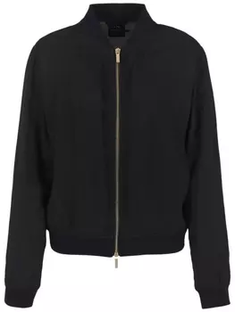 Armani Exchange бомбер на молнии, черный