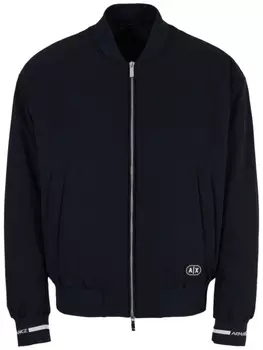 Armani Exchange бомбер с логотипом, черный