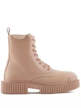 Armani Exchange ботинки на шнуровке, нейтральный цвет