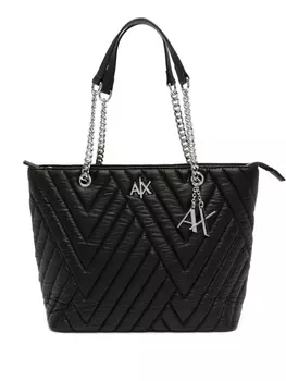 Armani Exchange дутая сумка на плечо, черный