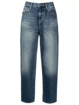 Armani Exchange джинсы бойфренды с нашивкой-логотипом, синий