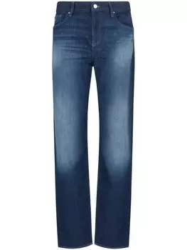 Armani Exchange джинсы с эффектом потертости, синий