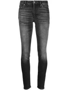Armani Exchange джинсы скинни с нашивкой-логотипом, черный