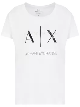 Armani Exchange футболка с логотипом, белый