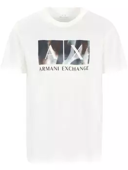 Armani Exchange футболка с логотипом, белый